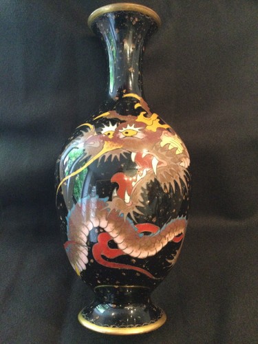 Vase cloisonne email - cloisonne, drachen