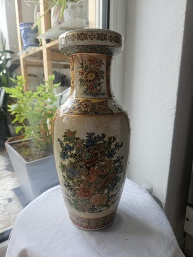 Große satsuma stil vase - stil,