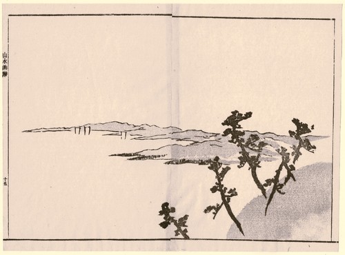Landschaft holzschnitt - landschaft,