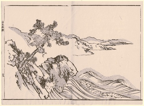 Landschaft holzschnitt - -,