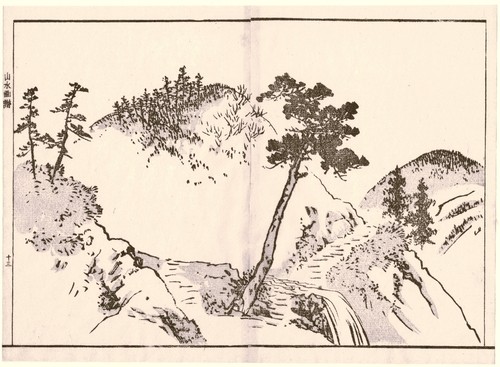 Landschaft holzschnitt - holzschnitt,
