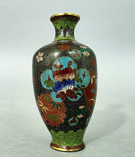 A1713 cloisonne vase - a1713, vase,