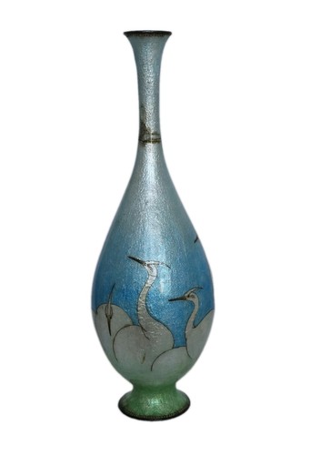 Ginbari cloissone vase meiji - cloissone,