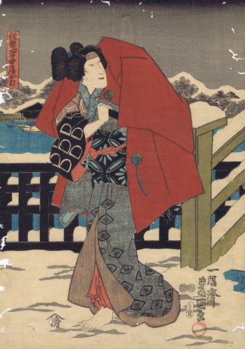 Utagawa kunisada frau am - utagawa,