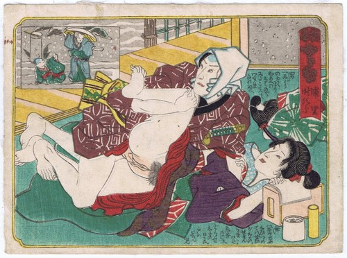 Shunga farbholzschnitt - farbholzschnitt,