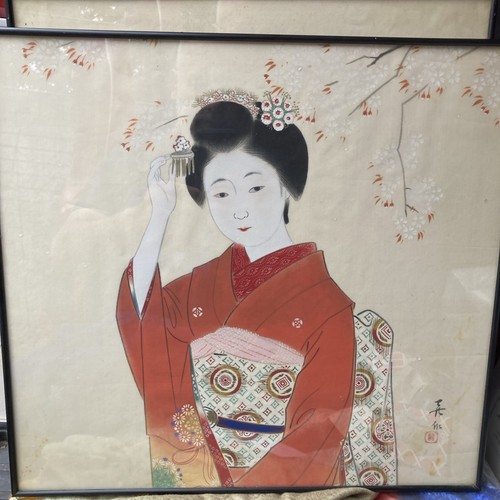 Seidenmalerei japan meiji - japan,
