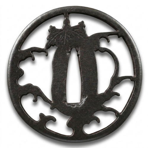 Eisen ajour tsuba - eisen-ajour-tsuba, mit