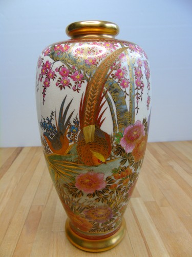 Satsuma vase keramik - keramik, manpei